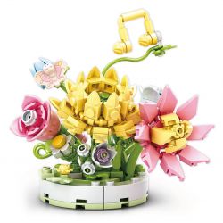 WOMA C2001 2001 TRUYỆN HOA HUIYINYUE 4 MẪU BƯỚM MỘNG SAY BÓNG bộ đồ chơi xếp lắp ráp ghép mô hình Arts & Crafts 656 khối