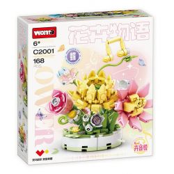 WOMA C2001 2001 TRUYỆN HOA HUIYINYUE 4 MẪU BƯỚM MỘNG SAY BÓNG bộ đồ chơi xếp lắp ráp ghép mô hình Arts & Crafts 656 khối