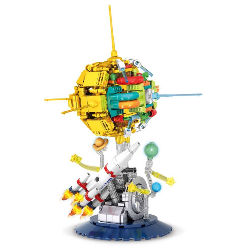 WOMA C0800 0800 VỆ TINH ĐÔNG PHƯƠNG HỒNG-1 bộ đồ chơi xếp lắp ráp ghép mô hình SPACE SEARCH DONG FANG HONG 1 SATELLITE 517 khối