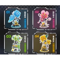 WOMA C0293 0293 HOA KỶ NGUYÊN 4 MẪU bộ đồ chơi xếp lắp ráp ghép mô hình Arts & Crafts 594 khối