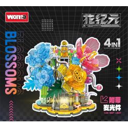 WOMA C0293 0293 HOA KỶ NGUYÊN 4 MẪU bộ đồ chơi xếp lắp ráp ghép mô hình Arts & Crafts 594 khối