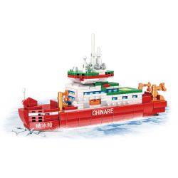 WOMA C6001 6001 TÀU PHÁ BĂNG RỒNG TUYẾT 2 bộ đồ chơi xếp lắp ráp ghép mô hình Arts & Crafts 536 khối