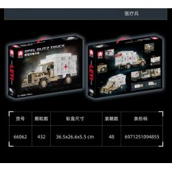 LE YI 66062 XE TẢI SÉT OPEL bộ đồ chơi xếp lắp ráp ghép mô hình Military Army OPEL BLITZ TRUCK Quân Sự Bộ Đội 432 khối