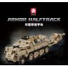 LE YI 66063 XE BỌC THÉP NỬA ĐƯỜNG bộ đồ chơi xếp lắp ráp ghép mô hình Military Army ARMOR HALFTRACK Quân Sự Bộ Đội 562 khối