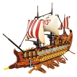 BAKA TECHNOLOGY 33303 TÀU CHIẾN CỔ VIKING bộ đồ chơi xếp lắp ráp ghép mô hình Historical ANCIENT WARSHIP 2073 khối