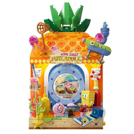 AREA-X AB0054 0054 CỬA SỔ ƯỚC MƠ CỦA SPONGEBOB SQUAREPANTS NHỮNG NGÀY NGHỈ LƯỜI BIẾNG bộ đồ chơi xếp lắp ráp ghép mô hình Movie & Game FANTASTIC WINDOW SILL RELAXING HOLIDAY Phim Và Trò Chơi