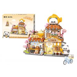 LOZ 7201 THẦY CÀO BÁNH TAIYAKI NHỎ bộ đồ chơi xếp lắp ráp ghép mô hình 858 khối