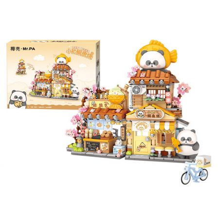 LOZ 7201 THẦY CÀO BÁNH TAIYAKI NHỎ bộ đồ chơi xếp lắp ráp ghép mô hình 858 khối