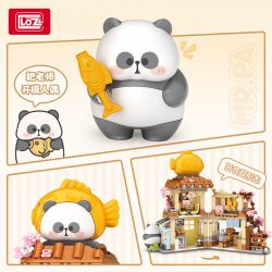 LOZ 7201 THẦY CÀO BÁNH TAIYAKI NHỎ bộ đồ chơi xếp lắp ráp ghép mô hình 858 khối
