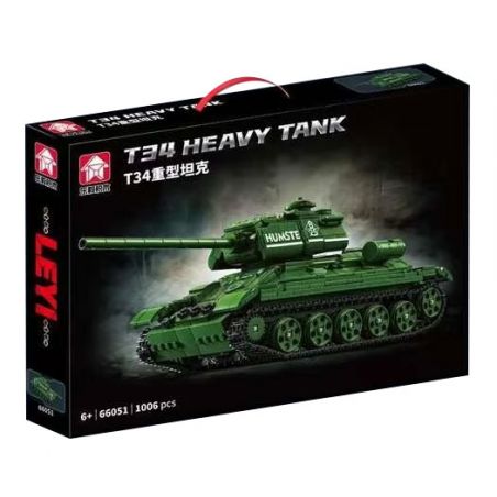 LE YI 66051 XE TĂNG HẠNG NẶNG T34 bộ đồ chơi xếp lắp ráp ghép mô hình Military Army T34 HEAVY TANK Quân Sự Bộ Đội 1006 khối
