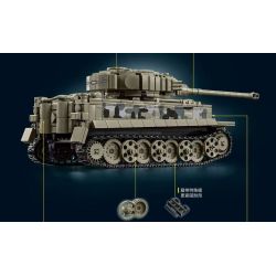 LE YI 66055 XE TĂNG HẠNG NẶNG TIGER bộ đồ chơi xếp lắp ráp ghép mô hình Military Army TIGER HEAVY TANK Quân Sự Bộ Đội 968 khối