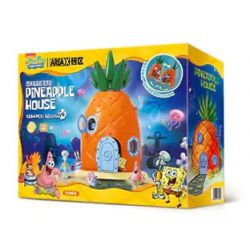 AREA-X AB0064 0064 AB0032 0032 NGÔI NHÀ DỨA CỦA SPAGHETTI bộ đồ chơi xếp lắp ráp ghép mô hình Movie & Game SPONGEBOB SQUAREPANTS PINEAPPLE HOUSE Phim Và Trò Chơi 1284 khối