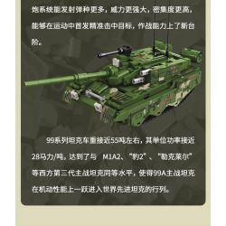 TWELFTH TWF892-D-1 892-D-1 XE TĂNG KIỂU 99A bộ đồ chơi xếp lắp ráp ghép mô hình Military Army Quân Sự Bộ Đội 652 khối