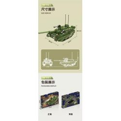 TWELFTH TWF892-D-1 892-D-1 XE TĂNG KIỂU 99A bộ đồ chơi xếp lắp ráp ghép mô hình Military Army Quân Sự Bộ Đội 652 khối