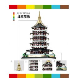 WANGE LIGAO DR.LUCK 6236 CHÙA LÔI PHONG HÀNG CHÂU TRUNG QUỐC bộ đồ chơi xếp lắp ráp ghép mô hình Creator Sáng Tạo 1498 khối