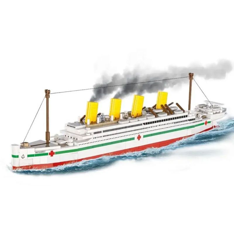 COBI 1681 TÀU BỆNH VIỆN HẢI QUÂN HOÀNG GIA BRITANNIC tỷ lệ 1:700 bộ đồ chơi xếp lắp ráp ghép mô hình Creator HMHS BRITANNIC Sáng Tạo 640 khối