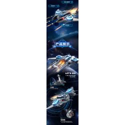 ZHEGAO QJ5474 5474 MÁY BAY CHIẾN ĐẤU TIE bộ đồ chơi xếp lắp ráp ghép mô hình TITANIUM FIGHTER 1001 khối