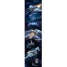 ZHEGAO QJ5474 5474 MÁY BAY CHIẾN ĐẤU TIE bộ đồ chơi xếp lắp ráp ghép mô hình TITANIUM FIGHTER 1001 khối