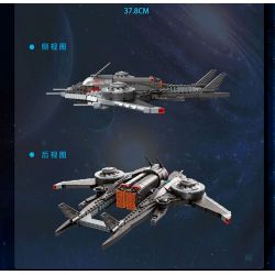 ZHEGAO QJ5474 5474 MÁY BAY CHIẾN ĐẤU TIE bộ đồ chơi xếp lắp ráp ghép mô hình TITANIUM FIGHTER 1001 khối