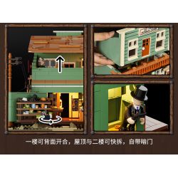 LUMIBRICKS FUNWHOLE F9057 9057 MIỀN TÂY HOA KỲ CỬA HÀNG TẠP HÓA PHƯƠNG bộ đồ chơi xếp lắp ráp ghép mô hình Creator OLD WEST GENERAL STORE Sáng Tạo 1895 khối