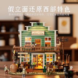 LUMIBRICKS FUNWHOLE F9057 9057 MIỀN TÂY HOA KỲ CỬA HÀNG TẠP HÓA PHƯƠNG bộ đồ chơi xếp lắp ráp ghép mô hình Creator OLD WEST GENERAL STORE Sáng Tạo 1895 khối