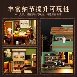 LUMIBRICKS FUNWHOLE F9057 9057 MIỀN TÂY HOA KỲ CỬA HÀNG TẠP HÓA PHƯƠNG bộ đồ chơi xếp lắp ráp ghép mô hình Creator OLD WEST GENERAL STORE Sáng Tạo 1895 khối