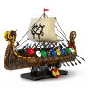 REOBRIX 66101 TÀU DÀI CỦA NGƯỜI VIKING bộ đồ chơi xếp lắp ráp ghép mô hình Historical VIKING LONGSHI 2547 khối
