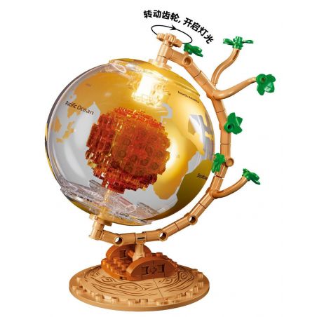 PLEYERID M38-P8067 P8067 8067 M38P8067 38-P8067 QUẢ CẦU PHÁT SÁNG XOAY TRÁI TIM ĐẤT bộ đồ chơi xếp lắp ráp ghép mô hình GLOBE