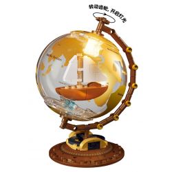 PLEYERID M38-P8068 P8068 8068 M38P8068 38-P8068 QUẢ CẦU ĐƯỢC CHIẾU SÁNG XOAY HÀNH TRÌNH bộ đồ chơi xếp lắp ráp ghép mô hình GLOBE