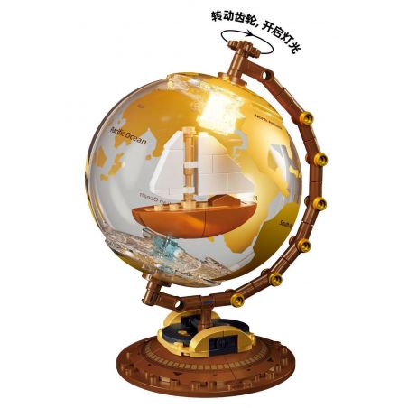 PLEYERID M38-P8068 P8068 8068 M38P8068 38-P8068 QUẢ CẦU ĐƯỢC CHIẾU SÁNG XOAY HÀNH TRÌNH bộ đồ chơi xếp lắp ráp ghép mô hình GLOBE