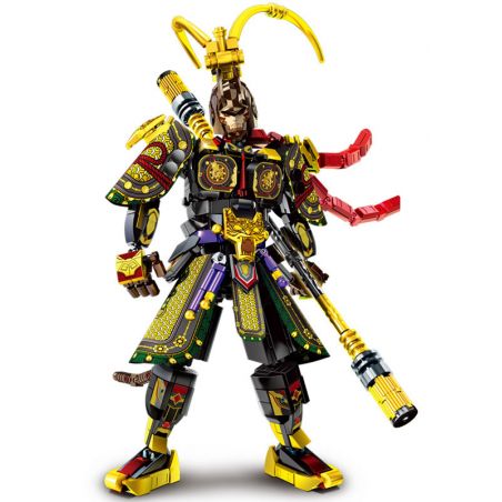 LE YI 62076 THÔNG THIÊN THÁNH NGỘ KHÔNG CƠ GIÁP bộ đồ chơi xếp lắp ráp ghép mô hình 602 khối