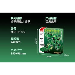 SLUBAN M38-B1279 B1279 1279 M38B1279 38-B1279 BẬC THẦY CƠ KHÍ XE NGỰA CÓ NGƯỜI LÁI BIẾN HÌNH KÉP TIGER ARMOR bộ đồ chơi xếp lắp ráp ghép mô hình 244 khối