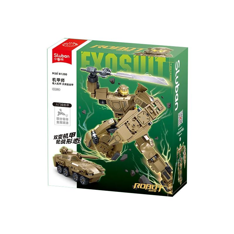 SLUBAN M38-B1280 B1280 1280 M38B1280 38-B1280 BẬC THẦY CƠ KHÍ ÁO GIÁP BỌ CẠP CÓ NGƯỜI LÁI VÀ XE NGỰA BIẾN HÌNH KÉP bộ đồ chơi xếp lắp ráp ghép mô hình 233 khối