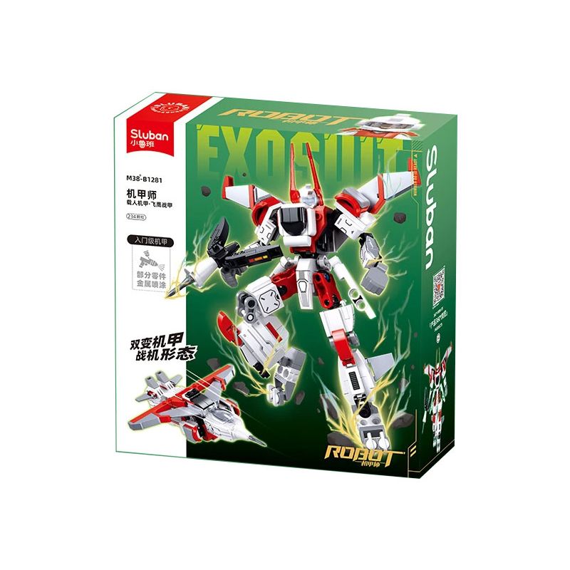 SLUBAN M38-B1281 B1281 1281 M38B1281 38-B1281 BẬC THẦY CƠ KHÍ GIÁP ĐẠI BÀNG BAY CÓ NGƯỜI LÁI VÀ MÁY CHIẾN ĐẤU BIẾN HÌNH KÉP bộ đồ chơi xếp lắp ráp ghép mô hình 234 khối