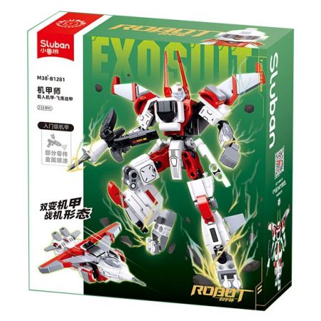 SLUBAN M38-B1281 B1281 1281 M38B1281 38-B1281 BẬC THẦY CƠ KHÍ GIÁP ĐẠI BÀNG BAY CÓ NGƯỜI LÁI VÀ MÁY CHIẾN ĐẤU BIẾN HÌNH KÉP bộ đồ chơi xếp lắp ráp ghép mô hình 234 khối