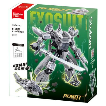 SLUBAN M38-B1282 B1282 1282 M38B1282 38-B1282 BẬC THẦY CƠ KHÍ MÁY BAY CHIẾN ĐẤU CÓ NGƯỜI LÁI GIÁP PELICAN BIẾN HÌNH KÉP bộ đồ chơi xếp lắp ráp ghép mô hình 218 khối