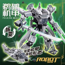 SLUBAN M38-B1282 B1282 1282 M38B1282 38-B1282 BẬC THẦY CƠ KHÍ MÁY BAY CHIẾN ĐẤU CÓ NGƯỜI LÁI GIÁP PELICAN BIẾN HÌNH KÉP bộ đồ chơi xếp lắp ráp ghép mô hình 218 khối