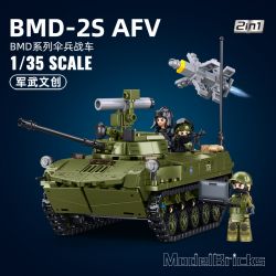 SLUBAN M38-B1250 B1250 1250 M38B1250 38-B1250 XE CHIẾN ĐẤU NHẢY DÙ BMD-2S AFV tỷ lệ 1:35 bộ đồ chơi xếp lắp ráp ghép mô hình Military Army Quân Sự Bộ Đội 530 khối