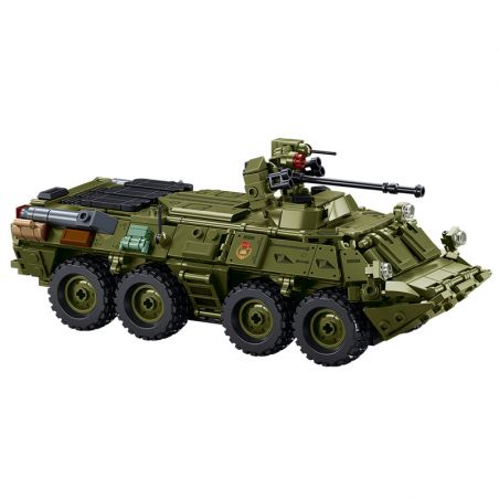 SLUBAN M38-B1251 B1251 1251 M38B1251 38-B1251 XE CHIẾN ĐẤU BÁNH LỐP BTR-80AS IFV tỷ lệ 1:35 bộ đồ chơi xếp lắp ráp ghép mô hình Military Army Quân Sự Bộ Đội 619 khối