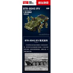 SLUBAN M38-B1251 B1251 1251 M38B1251 38-B1251 XE CHIẾN ĐẤU BÁNH LỐP BTR-80AS IFV tỷ lệ 1:35 bộ đồ chơi xếp lắp ráp ghép mô hình Military Army Quân Sự Bộ Đội 619 khối