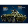 SLUBAN M38-B1251 B1251 1251 M38B1251 38-B1251 XE CHIẾN ĐẤU BÁNH LỐP BTR-80AS IFV tỷ lệ 1:35 bộ đồ chơi xếp lắp ráp ghép mô hình Military Army Quân Sự Bộ Đội 619 khối
