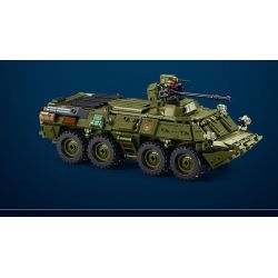 SLUBAN M38-B1251 B1251 1251 M38B1251 38-B1251 XE CHIẾN ĐẤU BÁNH LỐP BTR-80AS IFV tỷ lệ 1:35 bộ đồ chơi xếp lắp ráp ghép mô hình Military Army Quân Sự Bộ Đội 619 khối