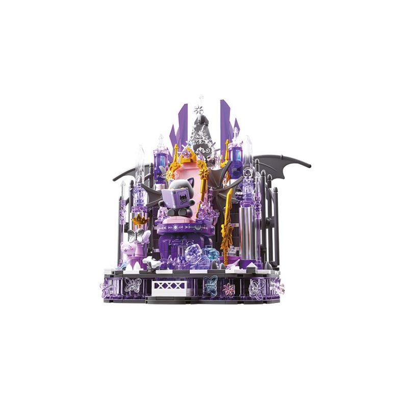 GEKKOSHA 804256 GIÁ ĐỠ ĐIỆN THOẠI DI ĐỘNG FANTASY THRONE DEMON DARK NIGHT GLIMMER bộ đồ chơi xếp lắp ráp ghép mô hình Arts & Crafts FANTASY THRONE DEVIL