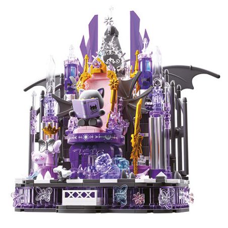 GEKKOSHA 804256 GIÁ ĐỠ ĐIỆN THOẠI DI ĐỘNG FANTASY THRONE DEMON DARK NIGHT GLIMMER bộ đồ chơi xếp lắp ráp ghép mô hình Arts & Crafts FANTASY THRONE DEVIL