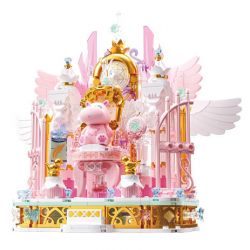 GEKKOSHA 804257 GIÁ ĐỠ ĐIỆN THOẠI DI ĐỘNG FANTASY THRONE ANGEL PURE WHITE FEATHER DREAM bộ đồ chơi xếp lắp ráp ghép mô hình Arts & Crafts
