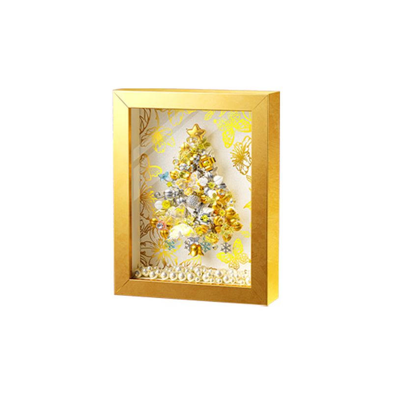 GEKKOSHA 804010 ĐỒ TRANG TRÍ KHUNG ẢNH CÂY THÔNG NOEL HÌNH NGÔI SAO BẠCH KIM bộ đồ chơi xếp lắp ráp ghép mô hình Creator PLATINUM CHRISTMAS Sáng Tạo