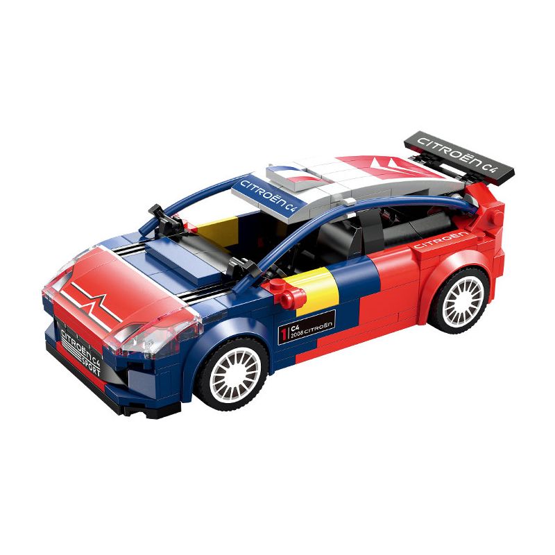 CADA DOUBLEE C55033 55033 XE ĐUA CITROEN C4 WRC 1:24 tỷ lệ 1:24 bộ đồ chơi xếp lắp ráp ghép mô hình Creator 2008 CITROEN C4 WRC Sáng Tạo 296 khối