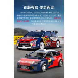 CADA DOUBLEE C55033 55033 XE ĐUA CITROEN C4 WRC 1:24 tỷ lệ 1:24 bộ đồ chơi xếp lắp ráp ghép mô hình Creator 2008 CITROEN C4 WRC Sáng Tạo 296 khối
