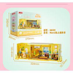 JAKI HK132 NGÔI NHÀ JENGA CỦA NANCI PHÒNG NGỦ CÔNG CHÚA NHỎ bộ đồ chơi xếp lắp ráp ghép mô hình