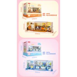 JAKI HK132 NGÔI NHÀ JENGA CỦA NANCI PHÒNG NGỦ CÔNG CHÚA NHỎ bộ đồ chơi xếp lắp ráp ghép mô hình